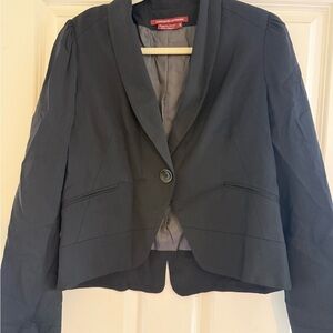 Women's Black Tailored Single-Button Blazer